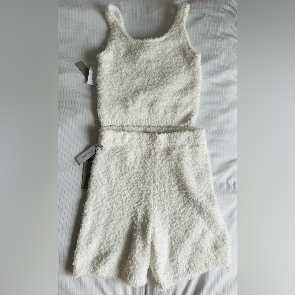 Babaton Retreat fuzzy knit tank top and shorts set - Size S